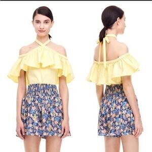 Rebecca Taylor Ruffled Halter Top Women's 12